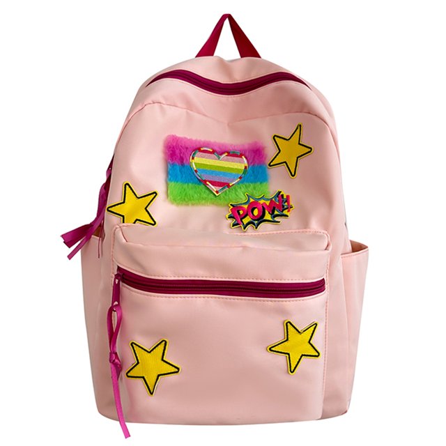 Mochila Escuela Primaria Con Estrellas Informal Gran Capacidad
