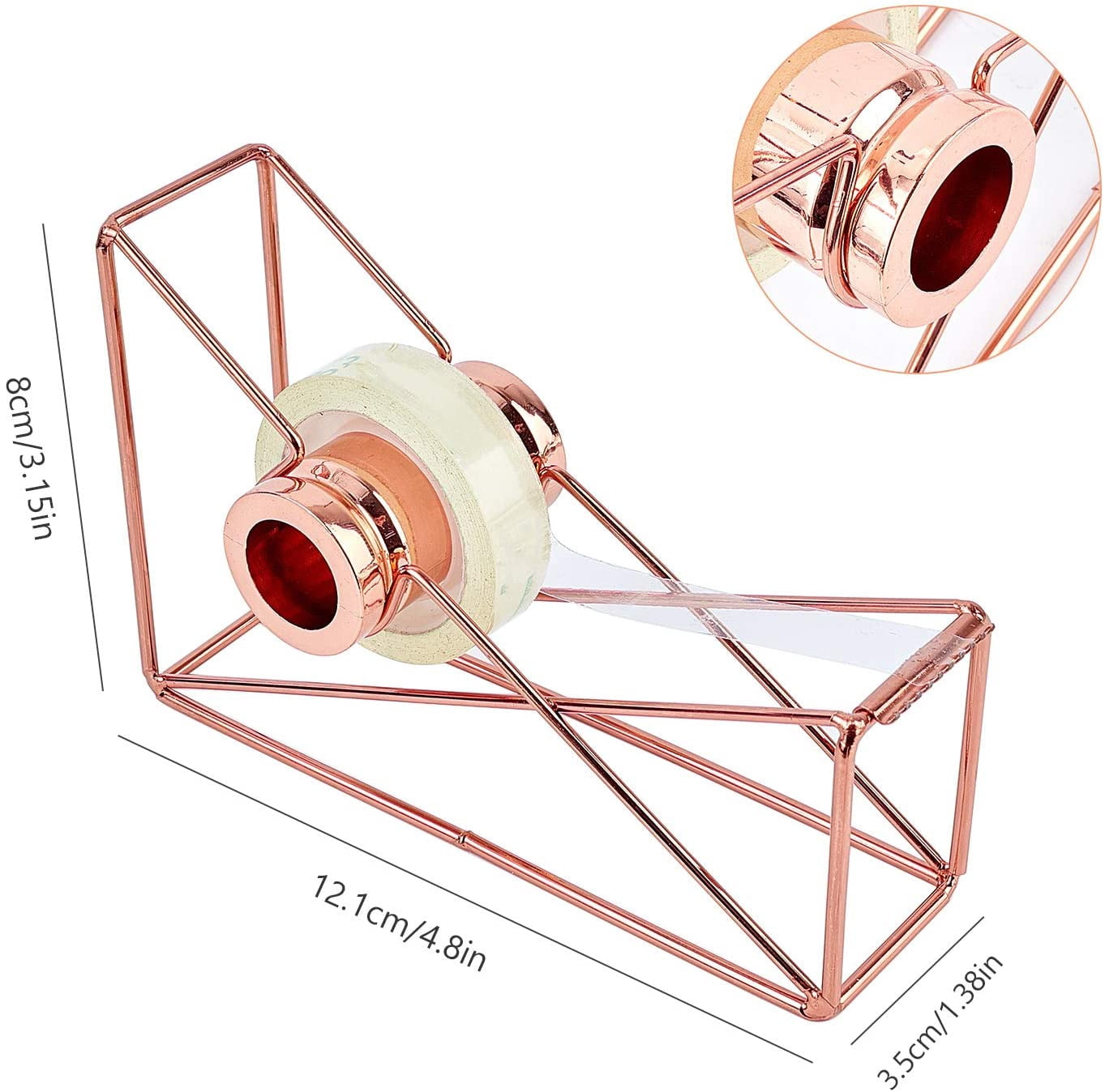 1Set Office Appliance with 24/6 Standard Staple Iron Wire Hollow Tape Cutters Holder & Claw Staple Remover Spring Powered Desktop Stapler Metal Binder Clips Rose Gold