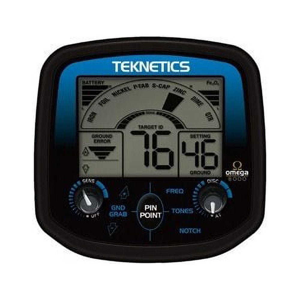 Teknetics Omega 8000 Metal Detector with Waterproof 10 & 11" Coil Made in USA!