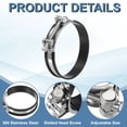 thumbnail image 3 of T-Bolt Hose Clamp, Rubber Cushioned Intake Intercooler Pipe Tube Clamps Stainless Steel Radiator Hose Clamp 113-121mm, 3 of 6
