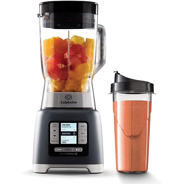 Calphalon - 2099742 Licuadora ActiveSense de 2 litros con vaso de batido Blend N Go, gris