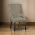 thumbnail image 5 of Vill 27 Inch Dining Armchair- Brown Polyester- High Back- Set of 2, 5 of 6