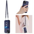thumbnail image 2 of Dteck Crossbody Strap Case for iPhone 15, Shockproof Leather Case Card Slots Wallet Back with Ring Holder Kickstand Cover for iPhone 15 ,Blue, 2 of 6