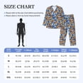 thumbnail image 3 of Bingfone Men's Pajama Set 2 Piece Loungewear PJs, Long Sleeve with Pajama Pants-Colorful Butterfly1, 3 of 7