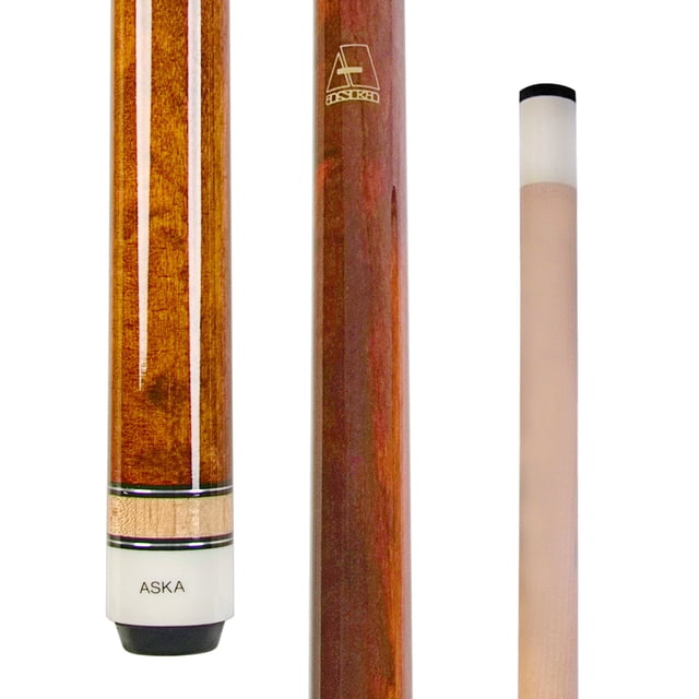 ASKA 52" Short Pool Cue - 19 oz, Maple Shaft, 13mm Tip, 5/16x18 Joint, Wrapless
