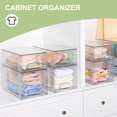 thumbnail image 5 of Stackable Storage Drawers, Large 1 Pack, Easily Assemble Acrylic Bathroom Closet Undersink Organizers and Storage, Plastic Storage Bins for Kitchen Cabinets, Pantry, Makeup Organization, 5 of 7