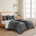 thumbnail image 5 of Twin XL Quilt Set 68''x98'', Gray Lightweight Bedspread Coverlet Set with 2 Pillow Shams, Retro Oil Painting Modern Abstract Art Breathable All Season Quilt Bedding for Dorm/Guest Room, 5 of 9
