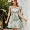 thumbnail image 7 of Zen Garden Green Sleeveless Dress Women Summer Evening Dresses Ladies Sundress, 7 of 7