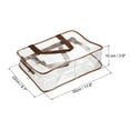 thumbnail image 2 of Uxcell L Size Clear Toiletry Bag Makeup Cosmetic Pouch with Zipper Handle, Brown, 2 of 6