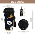thumbnail image 2 of 500ml Double-Wall Vacuum Insulated Tumblers Stainless Steel Coffee Tumbler with Ceramic Coating Ghosts and Pumpkins, 2 of 8