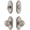 Satin Nickel, variant on Grandeur 827273 Arc Solid Brass Single Cylinder Keyed Entry Knobset And Deadbolt Combo