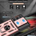 thumbnail image 3 of Compatible with Samsung Galaxy S21 Ultra case,S21 Ultra Case with HD Screen Protector with Slide Camera Cover, 360°Rotation Ring Kickstand [Military Grade] Case for Galaxy S21 Ultra, Rose Gold, 3 of 14