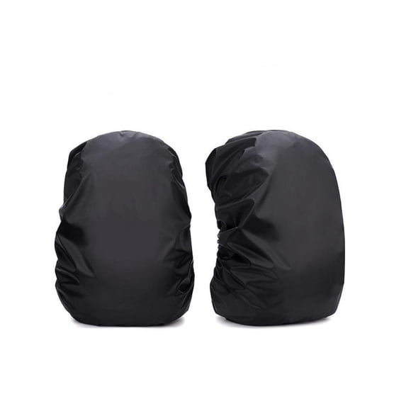 Funda impermeable negra para mochila - Protector contra la lluvia - Funda para bolsa de viaje - Impermeable para mochila escolar - 45L - Negro - Paquete de 2