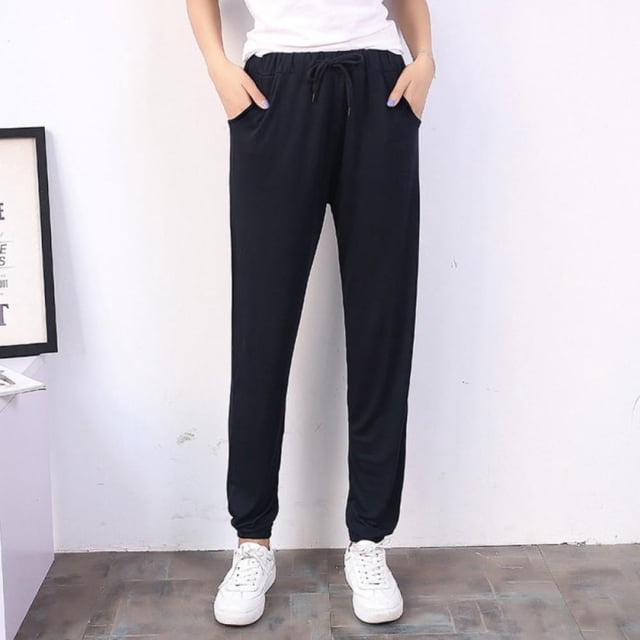 Pantalones deportivos ligeros para mujer, cómodos, con cordón ajustable, para entrenamiento, yoga y running, con bolsillo.