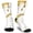 White and Gold Marble Pattern, variant on Green and Gold Marble Pattern Men's Mid-calf Crew Socks, Everyday Trainer Socks with Reinforced Heel & Toe, Soft Stretchy Gifts Ideas for Men Adults