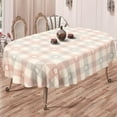 thumbnail image 4 of Plaid Oval Tablecloth Farmhouse 60"x102" Waterproof Table Cloth Washable Fabric Table Cover for Indoor/Outdoor Home Kitchen Dinner Decor, 4 of 6