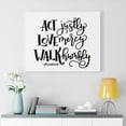 thumbnail image 2 of Scripture Walls  Act Justly Love Mercy Walk Humbly Micah 6:8 Bible Verse Canvas Christian Wall Art Ready to Hang Unframed, 2 of 12