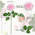 thumbnail image 3 of Valentines Day Flowers, Fake Roses Artificial Flowers with Long Stems, Silk Pink Roses Bouquet for Wedding Vase Mothers Day Flower Arrangement Home Decor (Pink), 3 of 5