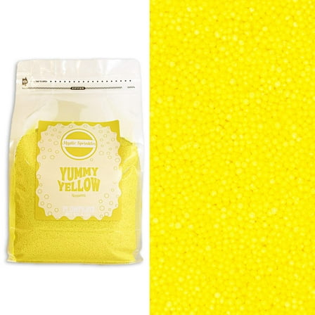Mystic Sprinkles Plumpkins - Yummy Yellow Nonpareils 5lbs Bulk Bag