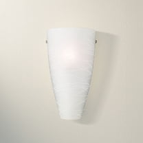 Possini Euro Design Isola Modern Wall Light Sconce White Stripes Frosted Art Glass 7 1/4" Fixture for Bedroom Bathroom Vanity Reading Living Room Home