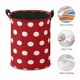 thumbnail image 3 of Plaid Monochrome Round Laundry Hamper with Drawstring, Collapsible Dirty Clothes Storage Basket, Bedroom Nursery Dorm Bin for Toys Baby, 3 of 6