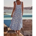 thumbnail image 2 of Brewee Robe Bohème à Imprimé Floral Été 2024 pour Femmes Bretelles Spaghetti Volants Robe Longue Maxi de Plage, 2 of 5