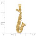 thumbnail image 2 of 14k Yellow Gold Saxophone Necklace Charm Pendant Musical Instrument, 2 of 6