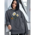 thumbnail image 2 of Butterflies And Daisies. Sweatshirt Women -Image by Shutterstock, Female Small, 2 of 4