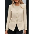 thumbnail image 3 of PRETTYGARDEN Women's Fall Blazers Button Down Fitted Lightweight Dressy Work Suit Jackets Trendy Business Casual Outfits, 3 of 10