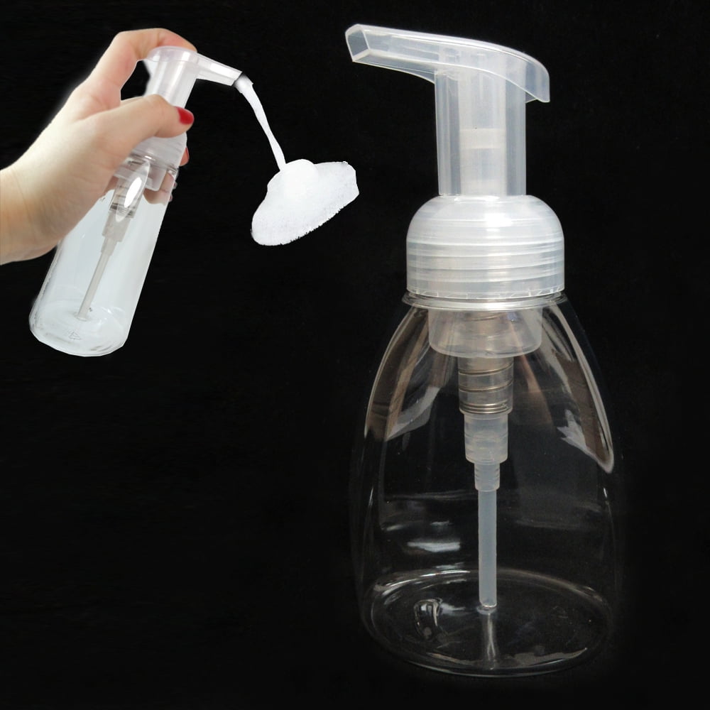 Clear Empty Plastic Hand Soap Dispenser Foamer Pump Bottle Refillable 296ml 10oz 
