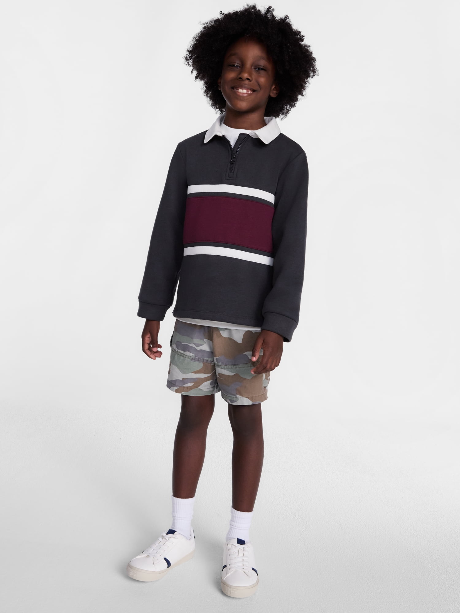 Wonder Nation Boys Soft Cargo Shorts, Sizes XS-XXL & Husky