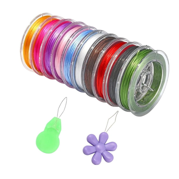 10 Piezas Hilo Elástico para Pulseras Fabricación de Joyería Manualidades Cuentas Accesorios Resistente Flexible Apto para Bisutería Artesanía Joyería Regalo