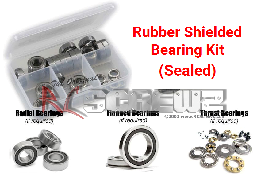 #ASC80940 RCScrewZ Associated RC8B3.2e 1//8 Rubber Shielded Bearing Kit asc106r