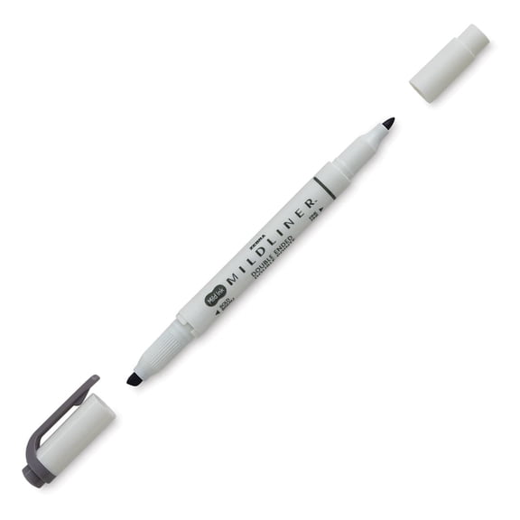 Zebra Mildliner Double Ended Creative Marker - Dark Gray