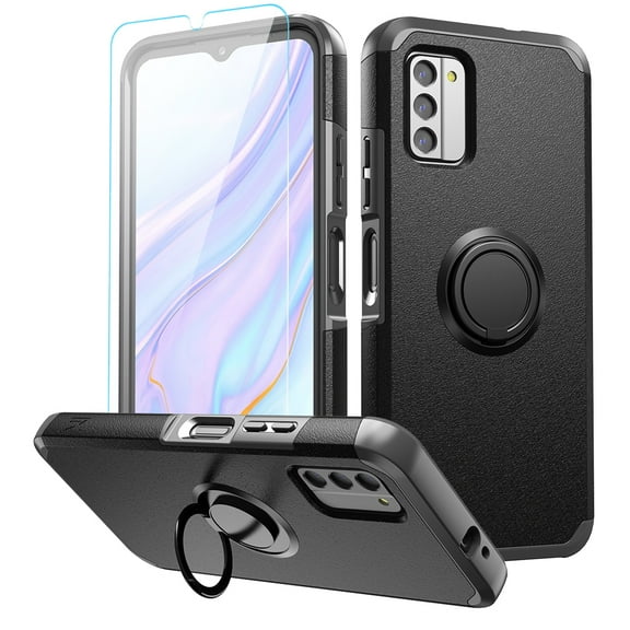 For Nokia C300 Kickstand Hybrid with 360° Rotate Ring Stand Magnetic Hard PC TPU Shockproof   Screen Protectror Cover ,Xpm Phone Case [ Black ]