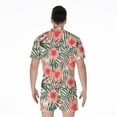 thumbnail image 2 of Exotic Tropical Hibiscus Pattern Short Sleeve Men'S Rompers, Aloha Tropical Hawaiian Casual Summer Jumpsuits Outfit, 2 of 4
