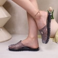 thumbnail image 5 of Clear Jelly Shoes for Women Slip on Jelly Mesh Slides Comfortable Closed Toe Flats Sandals Summer Beach Slippers., 5 of 7