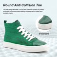 thumbnail image 3 of Men's Women's Knit High Top Sneakers Breathable Lightweight Fashion Casual Walking Shoes Air Mesh Upper Sneakers, 3 of 7