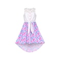 thumbnail image 1 of Vestido de Niña Encaje Hi-lo Vestido Veraniego Escamas de Pez Cuento de Sirena sin Mangas 7 Años, 1 of 7