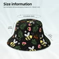 thumbnail image 3 of Salouo Bees Print Unisex Bucket Hat, Outdoor Summer Beach Fishing Sun Hat Fun Outdoor Vacation Hat for Men Women Teens,Reversible Double-Side-Wear, 3 of 6