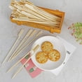 thumbnail image 3 of 180 brochetas de bambú para asar a la parrilla, cocinar verduras, frutas y reuniones familiares, 3 of 5