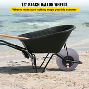 BENTISM Beach Balloon Wheels, 13 Replacement Sand Tires with 32 Stainless Steel Axle, TPU Cart Tires for Kayak Dolly, Canoe Cart and Buggy w/ Free Air Pump, 2-Pack