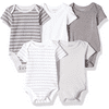 Hanes unisex-baby Ultimate Baby Flexy 5 Pack Short Sleeve Bodysuits