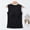 Black, variant on WRFWUL Womens Sheer Mesh Yoke Ribbed Tank Tops Stretchy Crewneck Sleeveless Tank Summer Casual Going Out Vests