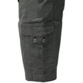 thumbnail image 5 of X RAY Mens Stretch Comfort Cargo Shorts 12.5" Inseam Knee Length Classic Fit Multi Pocket, With Belt - Light Grey, 36, 5 of 9