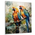 thumbnail image 2 of Designart "Pair of Parrots on a Branch I" Animals Metal Art Living Room, 2 of 5