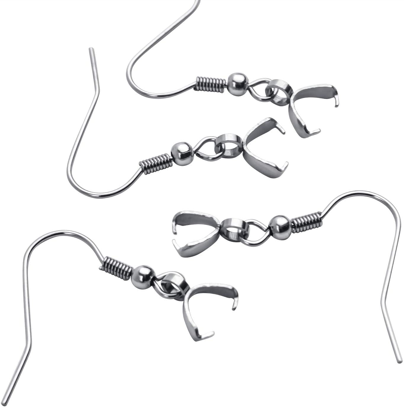 WEWAYSMILE 100 Pcs Earring Hooks for Jewelry Making, Hypoallergenic Earring  Hooks Stainless Steel Earring Fish Hooks for Women Girls Men Sensitive Ears  - Yahoo Shopping