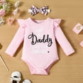 thumbnail image 5 of mgoYE Baby Girls Clothes 12 Months Newborn Infant Baby Girls Outfit Long Sleeve Ruffle Romper Floral Pants Headband Sets 0-18 Months(Pink,0-3 Months), 5 of 7