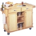 thumbnail image 4 of Homestyles General Line Chariot de Cuisine Roulant en Bois en Brun, 4 of 33