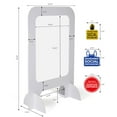 thumbnail image 2 of M&T Displays 23.23x35.43 Inch Clear Foam PET Hygienic Separator with Paper Slot, Practical Sneeze Guard, Protective Window for Employers and Customers, Barrier Against Coughing & Sneezing (1-Pack), 2 of 6